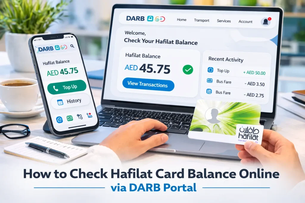 How to Check Hafilat Card Balance Online via DARB Portal