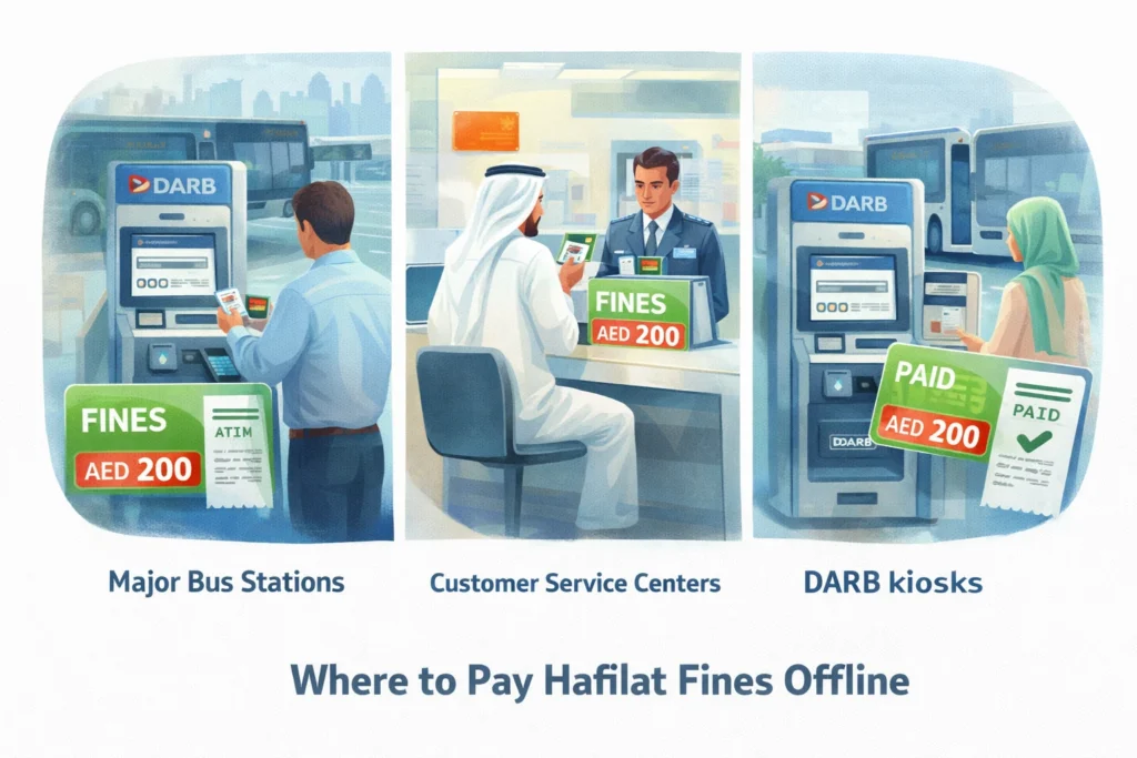 Where To Pay Hafilat Fines Offline